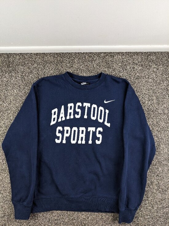 Nike Other - 2020 Barstool Sports x Nike Sweatshirt Dave Portnoy Fleece Blue Mens Medium